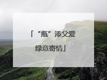 “瓶”添父爱 绿意寄情