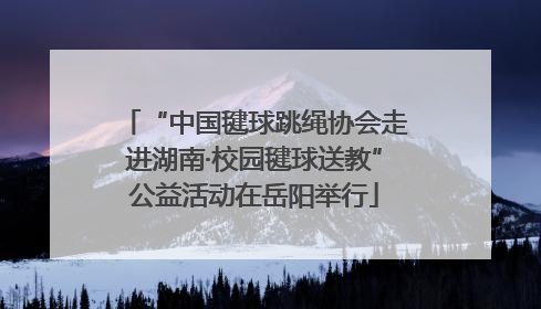“中国毽球跳绳协会走进湖南·校园毽球送教”公益活动在岳阳举行