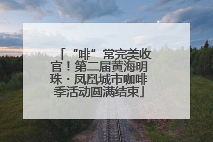 “啡”常完美收官！第二届黄海明珠・凤凰城市咖啡季活动圆满结束