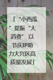 “小西瓜”提振“大消费” 以节庆IP助力大兴区高质量发展