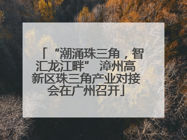 “潮涌珠三角，智汇龙江畔” 漳州高新区珠三角产业对接会在广州召开