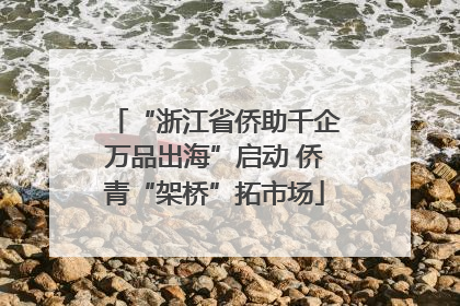 “浙江省侨助千企万品出海”启动 侨青“架桥”拓市场