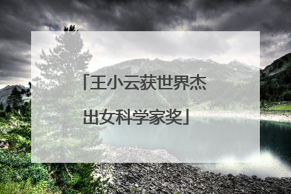 王小云获世界杰出女科学家奖