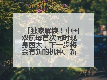 独家解读！中国双航母首次同时现身西太，下一步将会有新的机种、新的机型服役