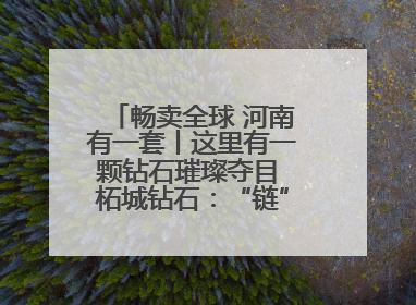 畅卖全球 河南有一套丨这里有一颗钻石璀璨夺目 柘城钻石：“链”就发展新动力
