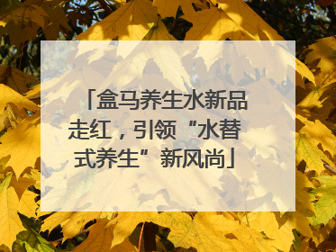 盒马养生水新品走红，引领“水替式养生”新风尚