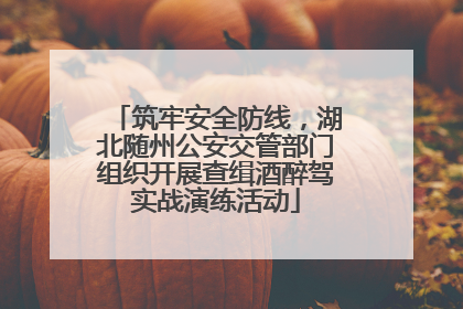 筑牢安全防线，湖北随州公安交管部门组织开展查缉酒醉驾实战演练活动