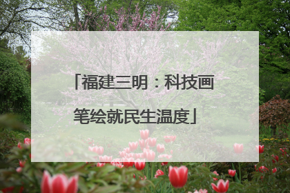 福建三明：科技画笔绘就民生温度