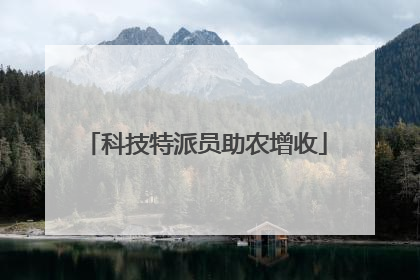科技特派员助农增收