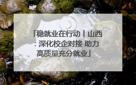 稳就业在行动丨山西：深化校企对接 助力高质量充分就业