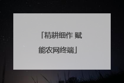 精耕细作 赋能农网终端