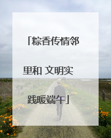 粽香传情邻里和 文明实践暖端午