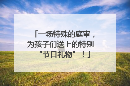 一场特殊的庭审，为孩子们送上的特别“节日礼物”！