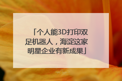 个人能3D打印双足机器人，海淀这家明星企业有新成果