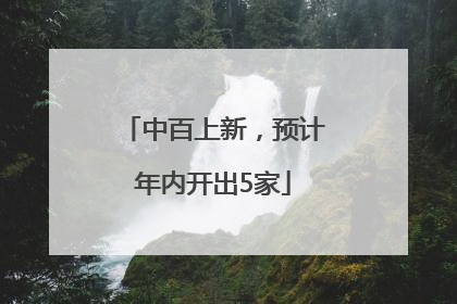 中百上新，预计年内开出5家