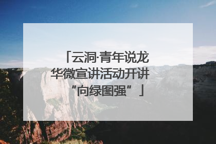 云洞·青年说龙华微宣讲活动开讲“向绿图强”