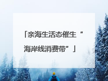 亲海生活态催生“海岸线消费带”