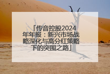传音控股2024年年报：新兴市场战略深化与高分红策略下的突围之路