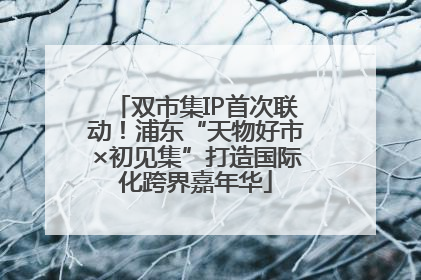 双市集IP首次联动！浦东“天物好市×初见集”打造国际化跨界嘉年华