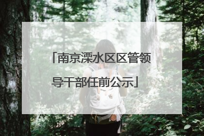南京溧水区区管领导干部任前公示