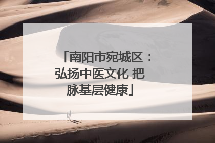 南阳市宛城区：弘扬中医文化 把脉基层健康