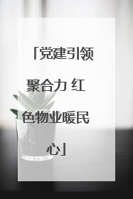 党建引领聚合力 红色物业暖民心
