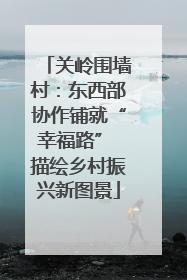 关岭围墙村：东西部协作铺就“幸福路” 描绘乡村振兴新图景