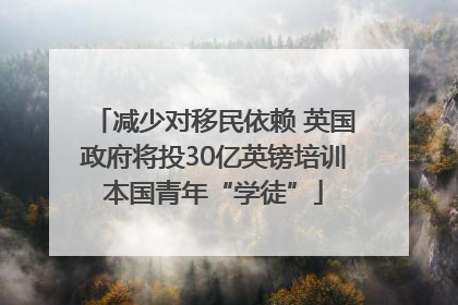 减少对移民依赖 英国政府将投30亿英镑培训本国青年“学徒”