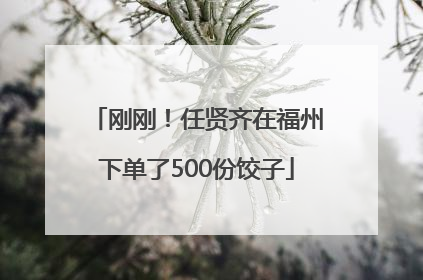 刚刚！任贤齐在福州下单了500份饺子