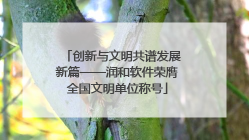 创新与文明共谱发展新篇——润和软件荣膺全国文明单位称号