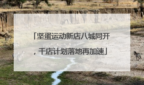 坚蛋运动新店八城同开，千店计划落地再加速