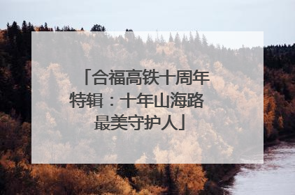 合福高铁十周年特辑：十年山海路 最美守护人
