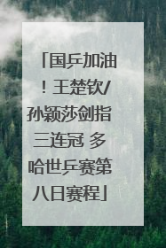 国乒加油！王楚钦/孙颖莎剑指三连冠 多哈世乒赛第八日赛程