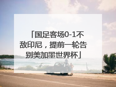 国足客场0-1不敌印尼，提前一轮告别美加墨世界杯
