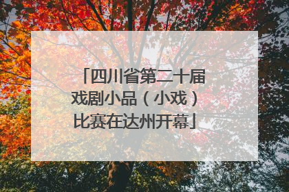 四川省第二十届戏剧小品（小戏）比赛在达州开幕