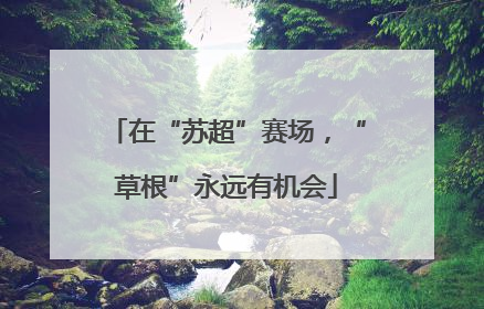 在“苏超”赛场，“草根”永远有机会