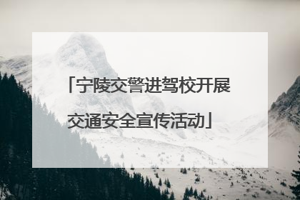 宁陵交警进驾校开展交通安全宣传活动