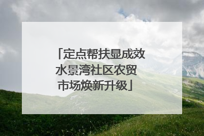 定点帮扶显成效 水景湾社区农贸市场焕新升级