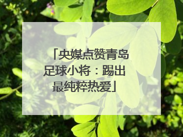 央媒点赞青岛足球小将：踢出最纯粹热爱