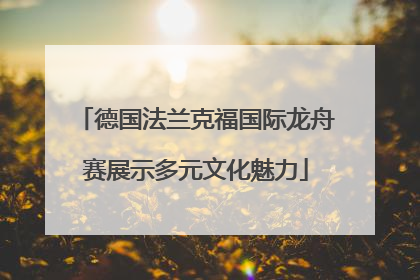 德国法兰克福国际龙舟赛展示多元文化魅力