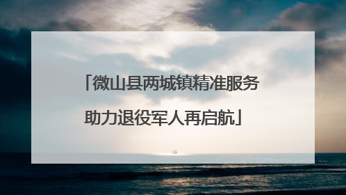 微山县两城镇精准服务助力退役军人再启航