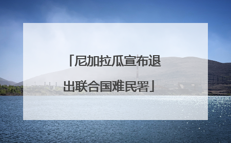 尼加拉瓜宣布退出联合国难民署