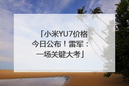 小米YU7价格今日公布！雷军：一场关键大考