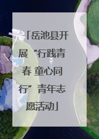 岳池县开展“行践青春 童心同行”青年志愿活动