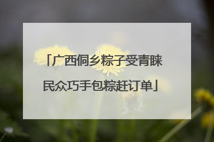 广西侗乡粽子受青睐 民众巧手包粽赶订单
