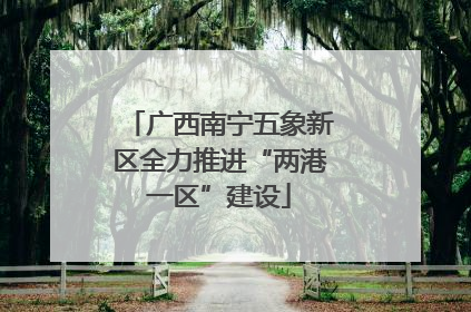 广西南宁五象新区全力推进“两港一区”建设