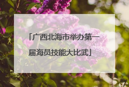 广西北海市举办第一届海员技能大比武