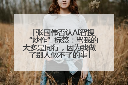 张国伟否认AI智搜“炒作”标签：骂我的大多是同行，因为我做了别人做不了的事
