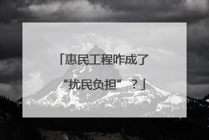 惠民工程咋成了“扰民负担”？