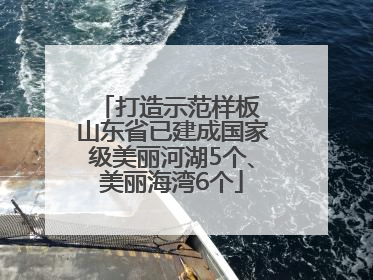 打造示范样板 山东省已建成国家级美丽河湖5个、美丽海湾6个